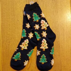 Festive Christmas Tree and Star Socks